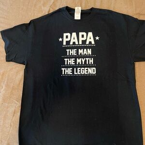 Black "Papa The Man The Myth The Legend" T-Shirt
